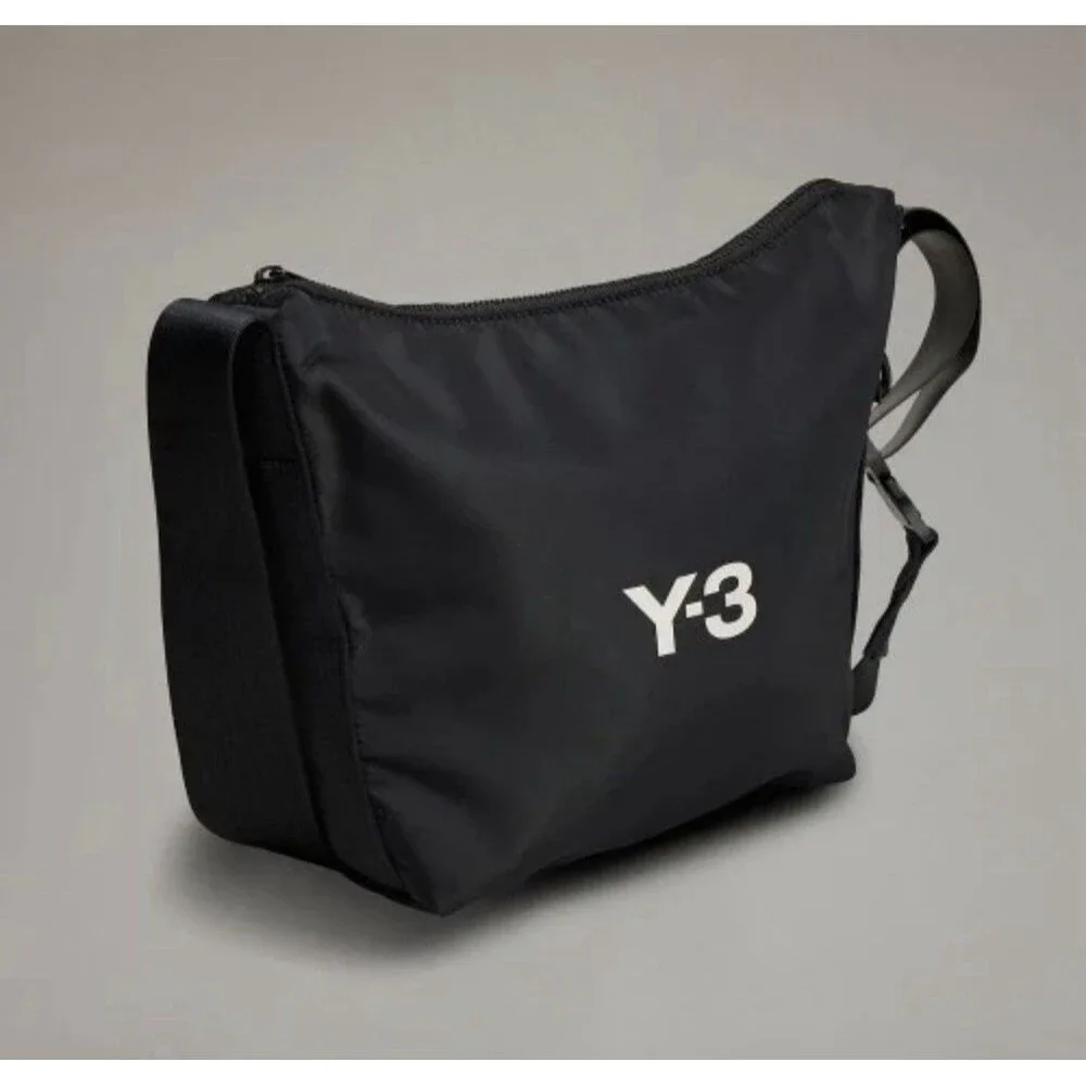 Y-3 SACOCHE JD2905 Black Tote Shoulder Strap Bag Yohji Yamamoto x adidas